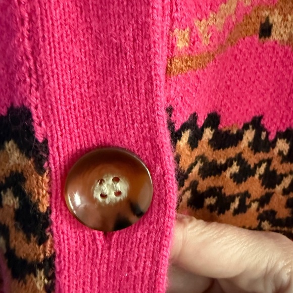 FARM Rio Pink and Orange Patterned Cardigan - Picture 3 of 4
